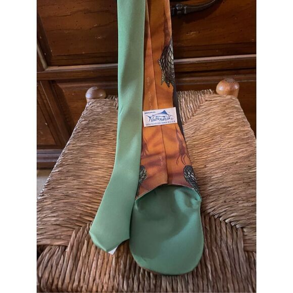 Ralph Marlin 1988 Vintage Crocodile Anima Art Neck Tie USA - Picture 4 of 9